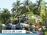 “Тропический водопад” – Анимационные Обои скачать